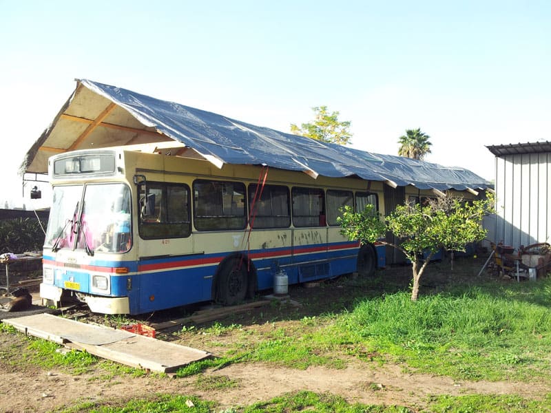 אוטובוס שהפך להיות למגורים